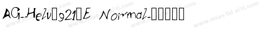 AG-Helv_921_E Normal字体转换